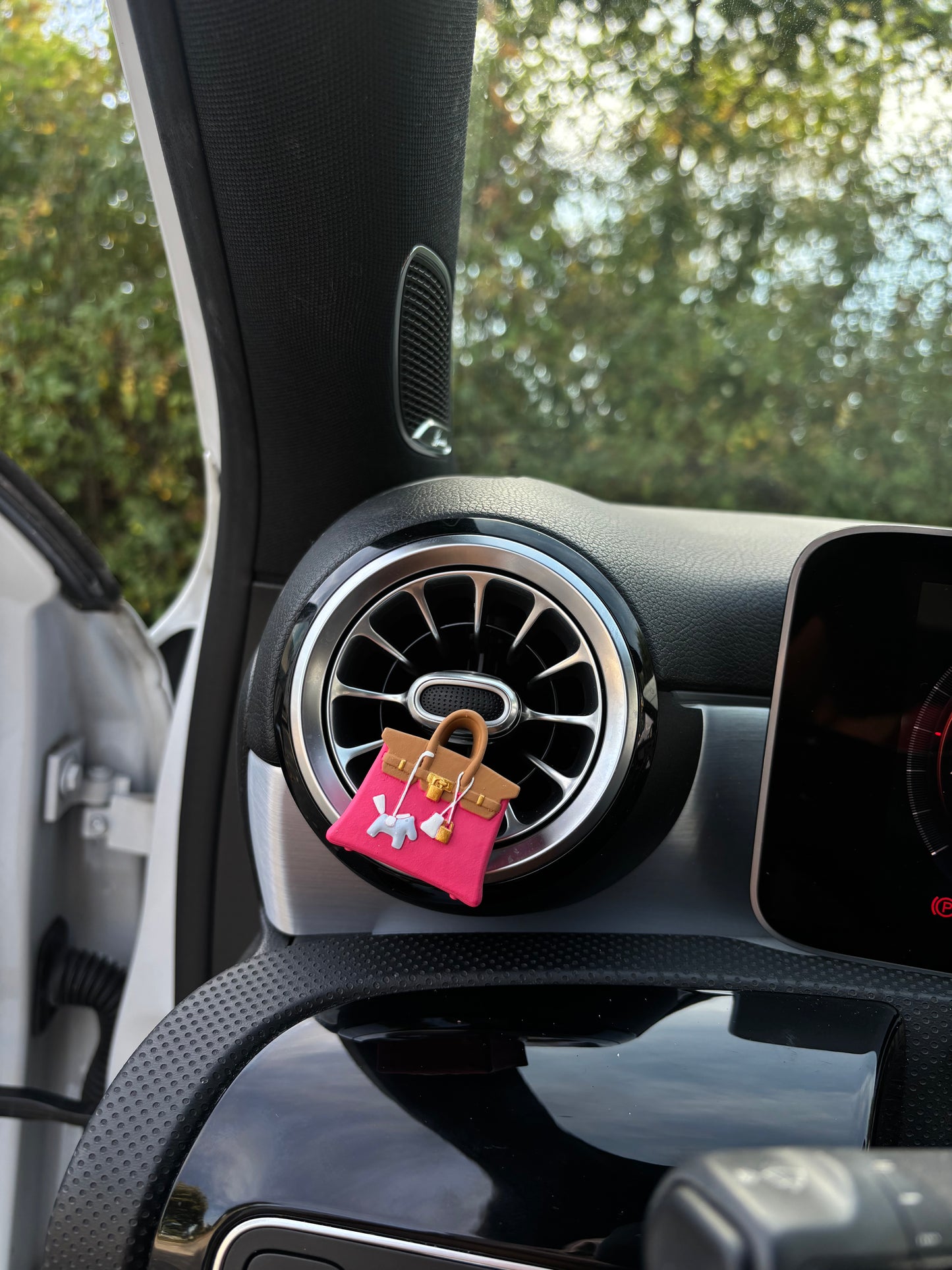 Car Diffuser Bag - Fushia Brown