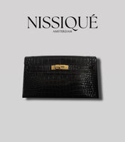 Delia Porchette Croco Black