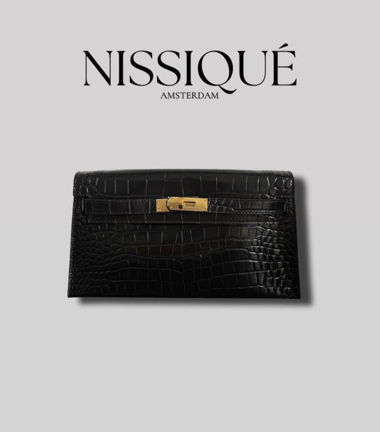Delia Porchette Croco Black