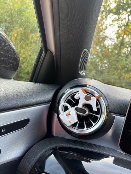 Car Diffuser Horse - White