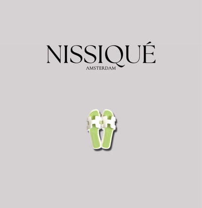 Car Diffuser Sandal - Green White