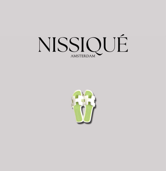 Car Diffuser Sandal - Green White